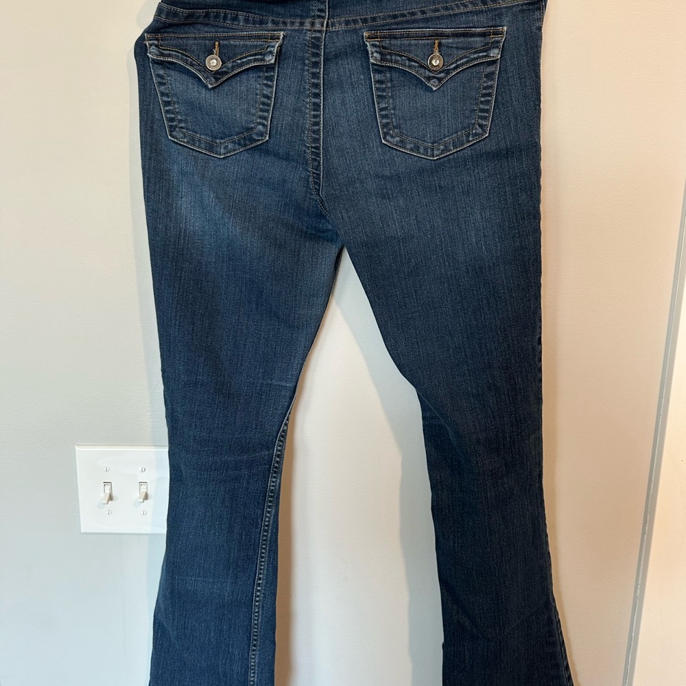 Classic Dark Blue Flare Jeans